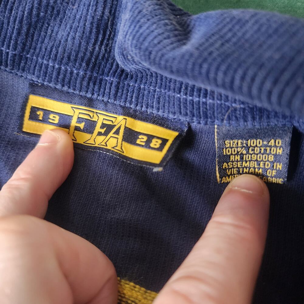 Vintage FFA Kentucky South Warren Navy Corduroy Jacket - Picture 4 of 6